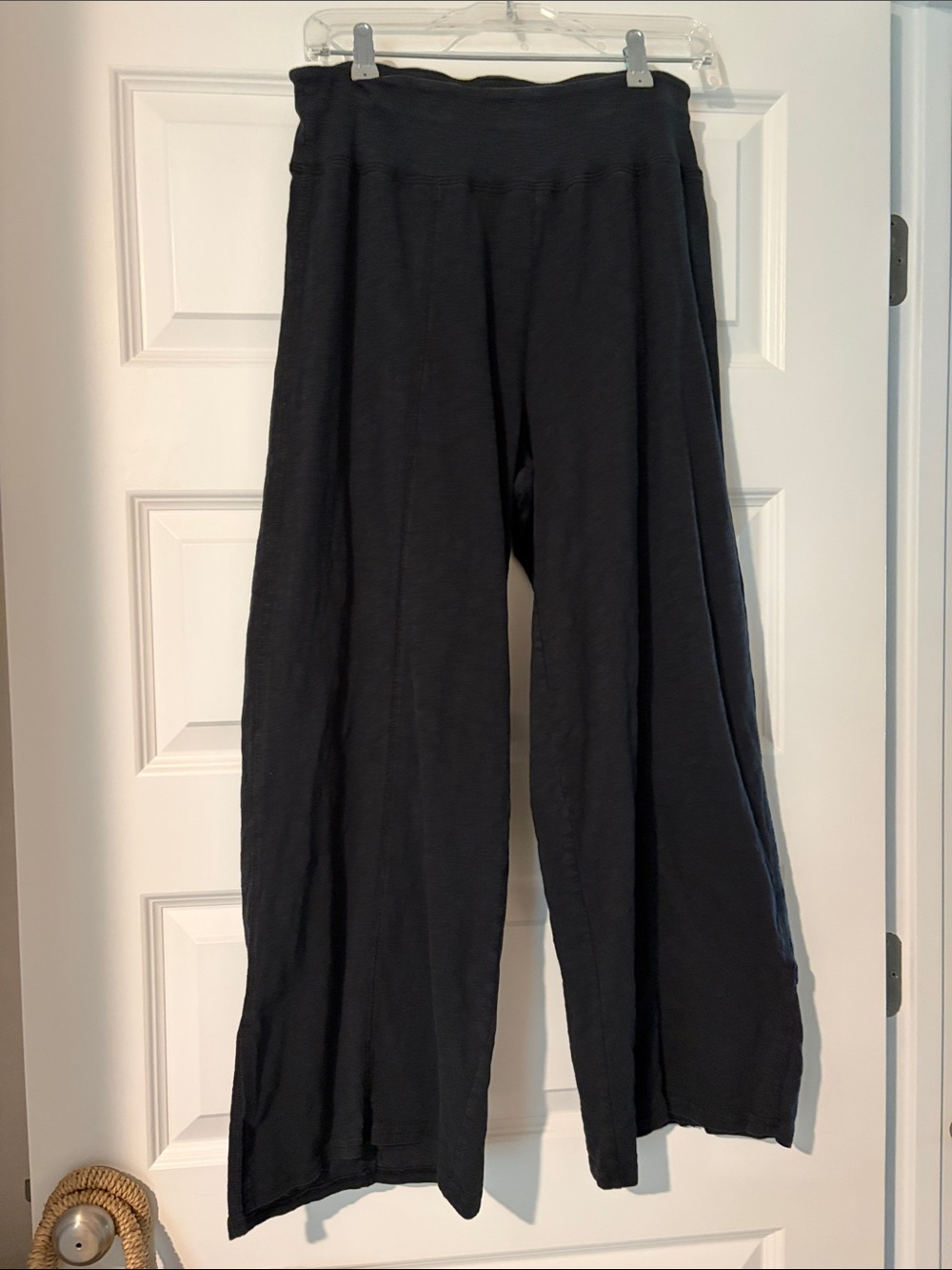 Escape by Habitat Black Wide-Leg Knit Pants